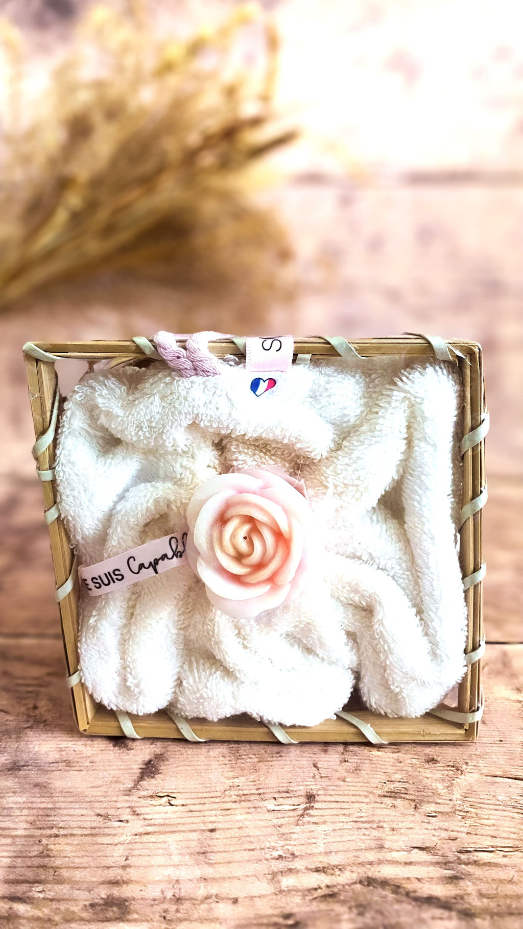 Coffret fleur de douche lavable & Fondant senteur floral (modèle au choix)
