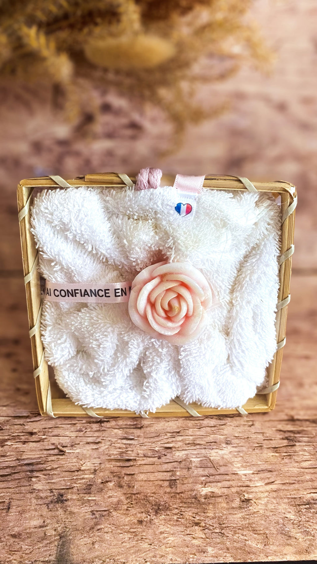 Coffret fleur de douche lavable & Fondant senteur floral (modèle au choix)