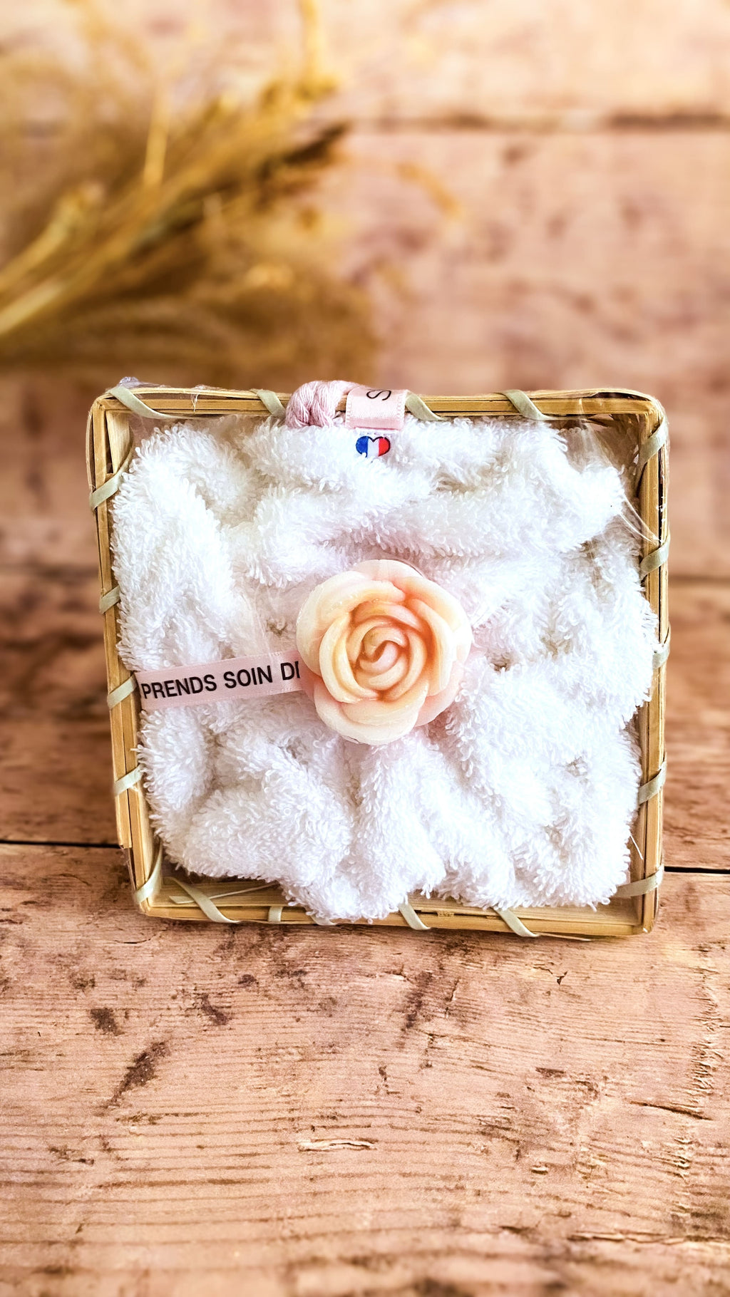 Coffret fleur de douche lavable & Fondant senteur floral (modèle au choix)