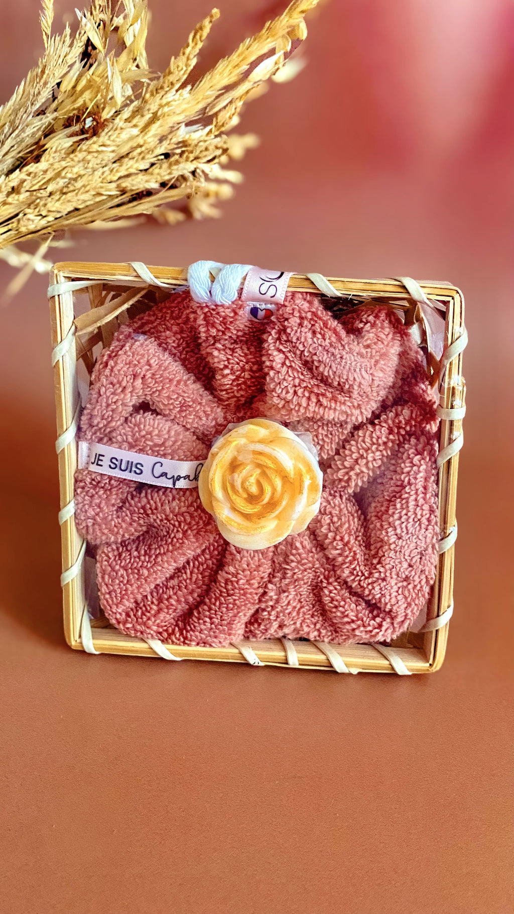 Coffret fleur de douche lavable & Fondant senteur floral (modèle au choix)