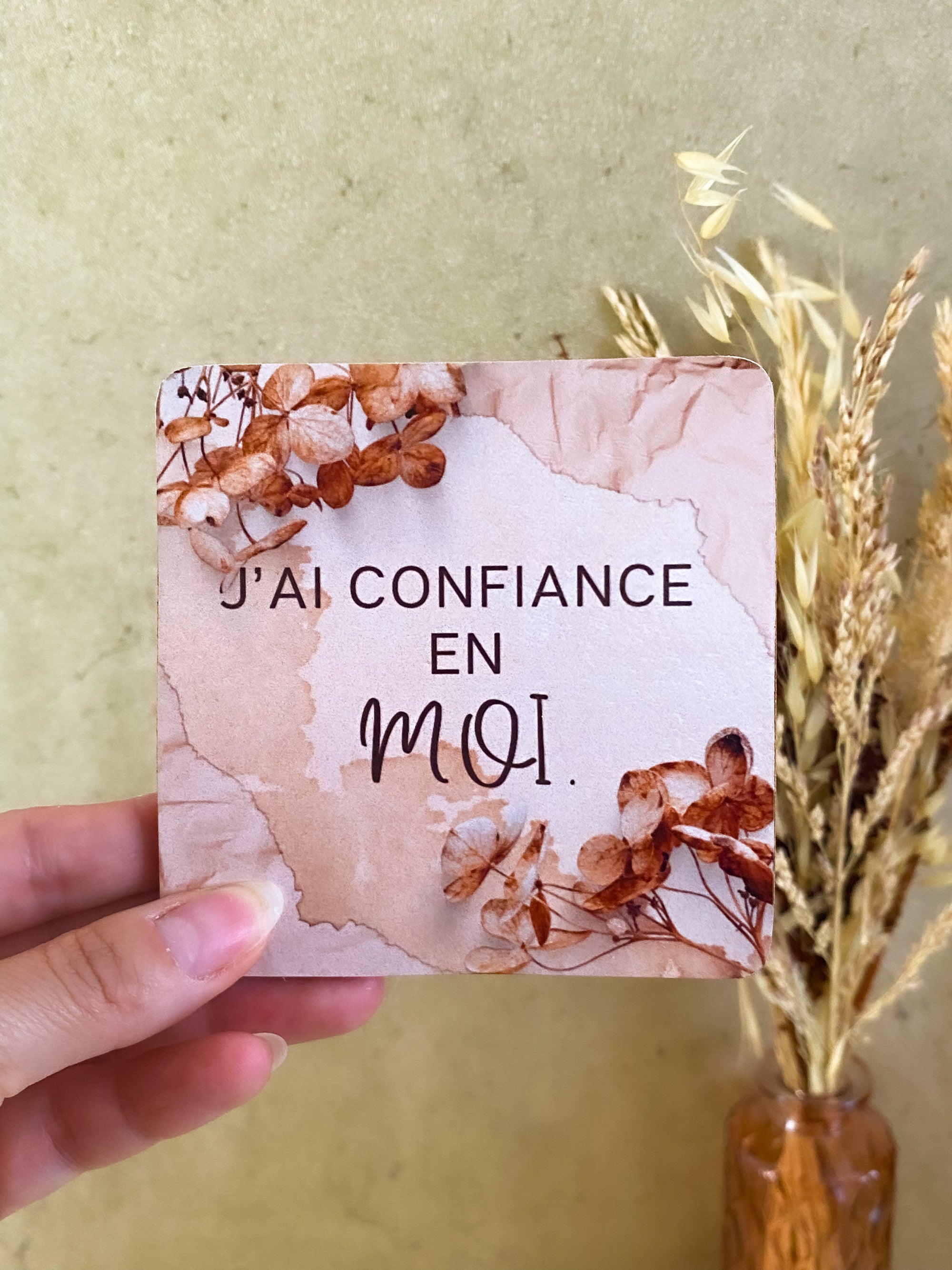 Mon support d'âme  – Un objet 2 en 1, pour t’apaiser et te valoriser (5 messages au choix)
