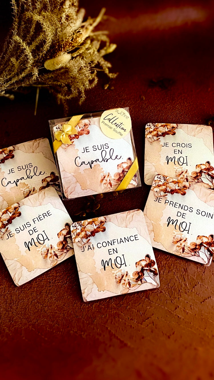 Set de 5 dessous de verre  (5 affirmations positives)