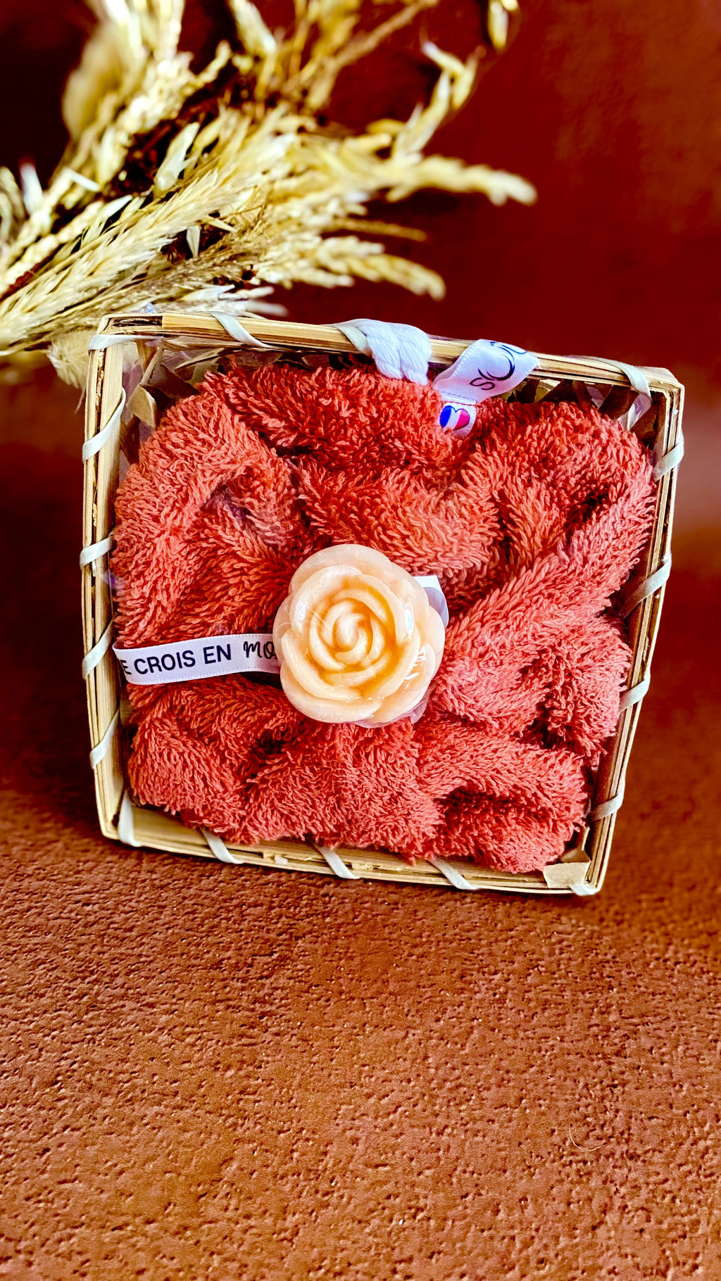 Coffret fleur de douche lavable & Fondant senteur floral (modèle au choix)