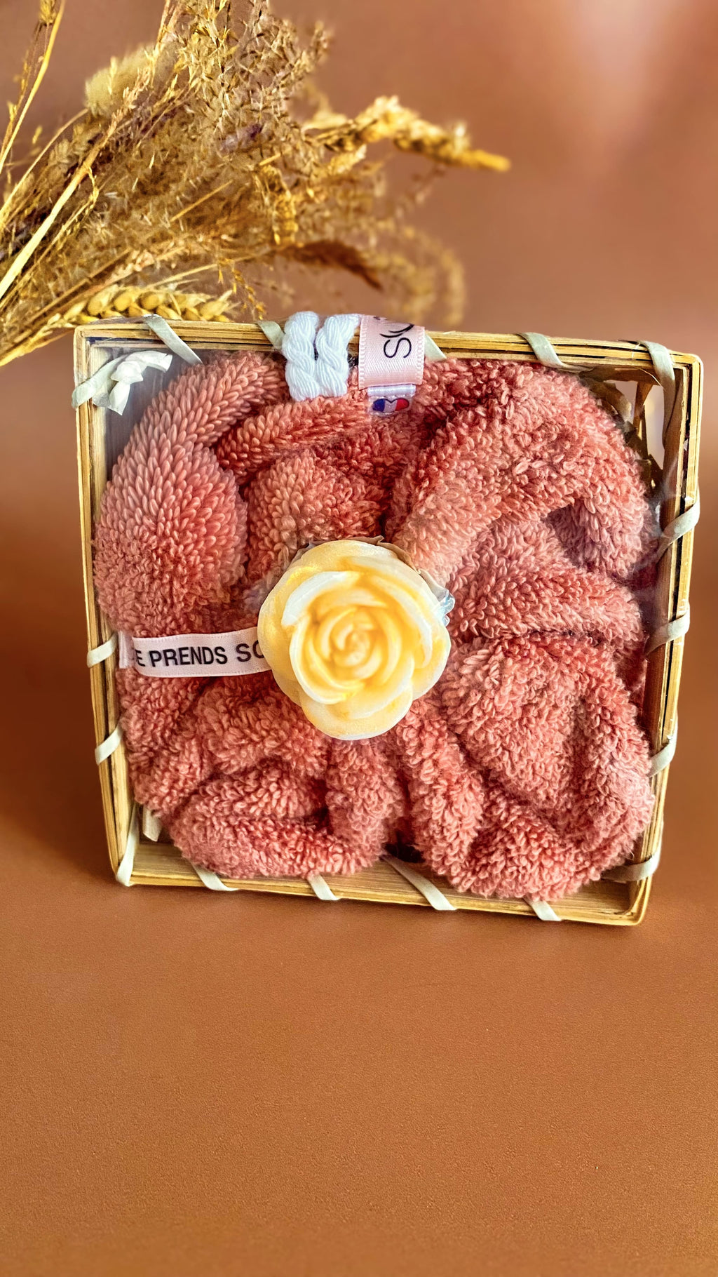 Coffret fleur de douche lavable & Fondant senteur floral (modèle au choix)