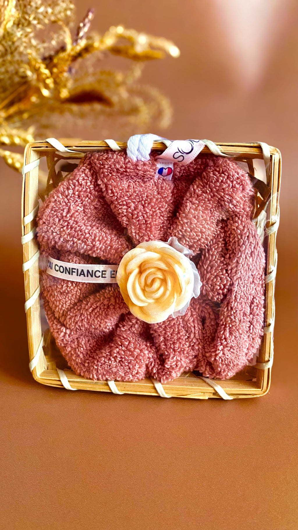 Coffret fleur de douche lavable & Fondant senteur floral (modèle au choix)