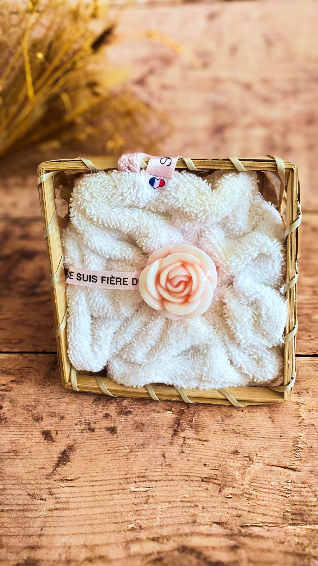 Coffret fleur de douche lavable & Fondant senteur floral (modèle au choix)