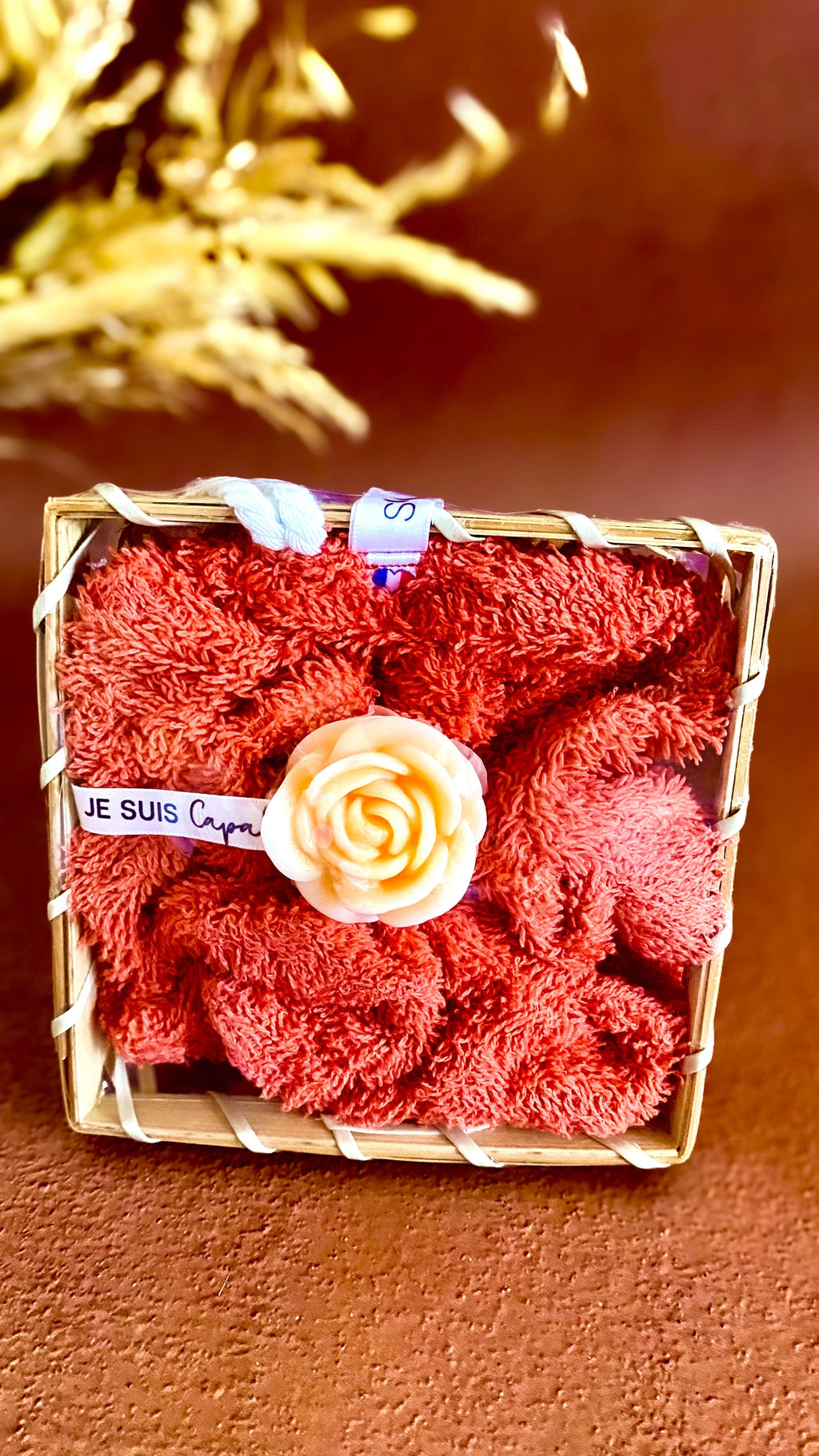 Coffret fleur de douche lavable & Fondant senteur floral (modèle au choix)