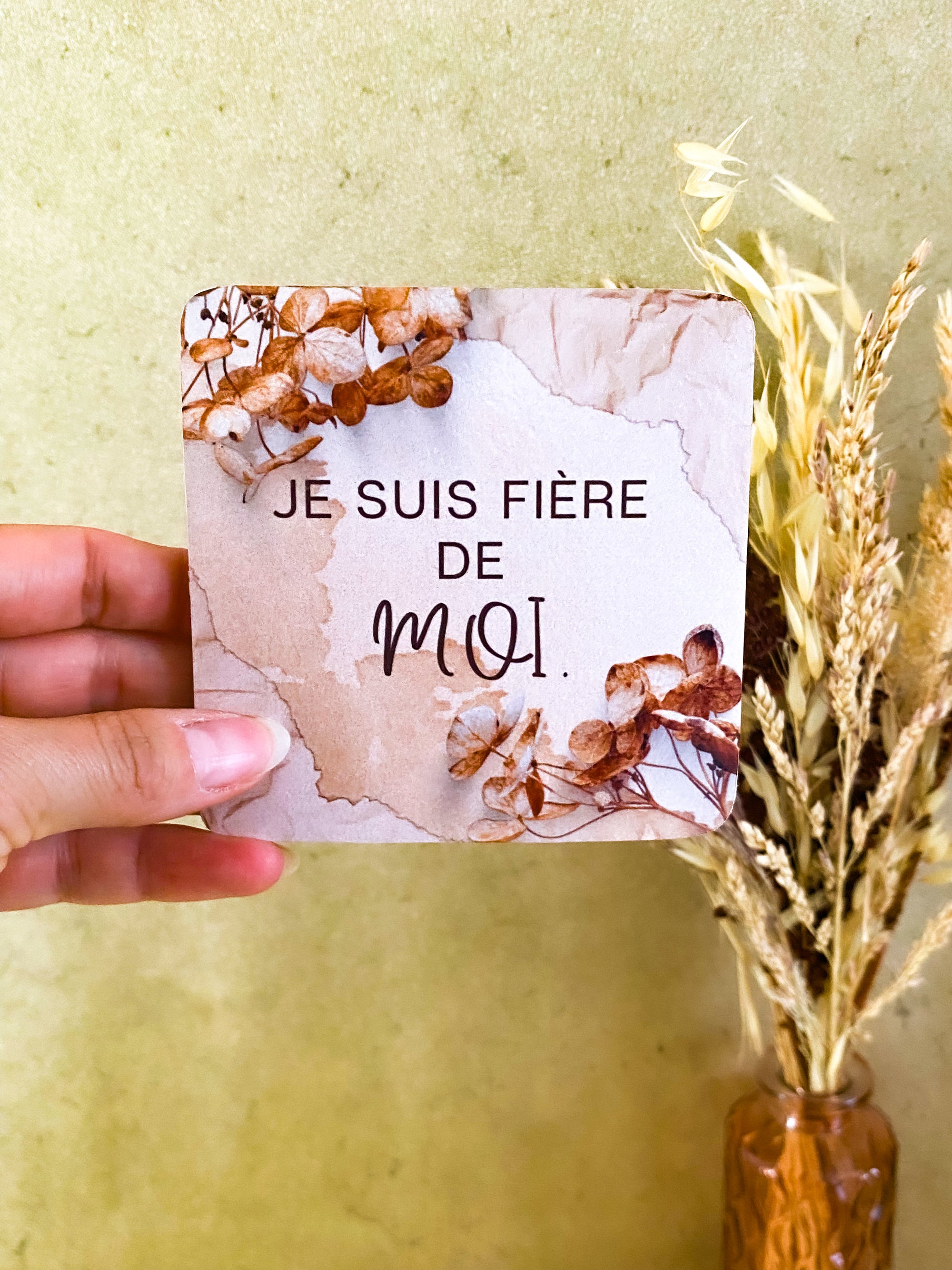 Mon support d'âme  – Un objet 2 en 1, pour t’apaiser et te valoriser (5 messages au choix)