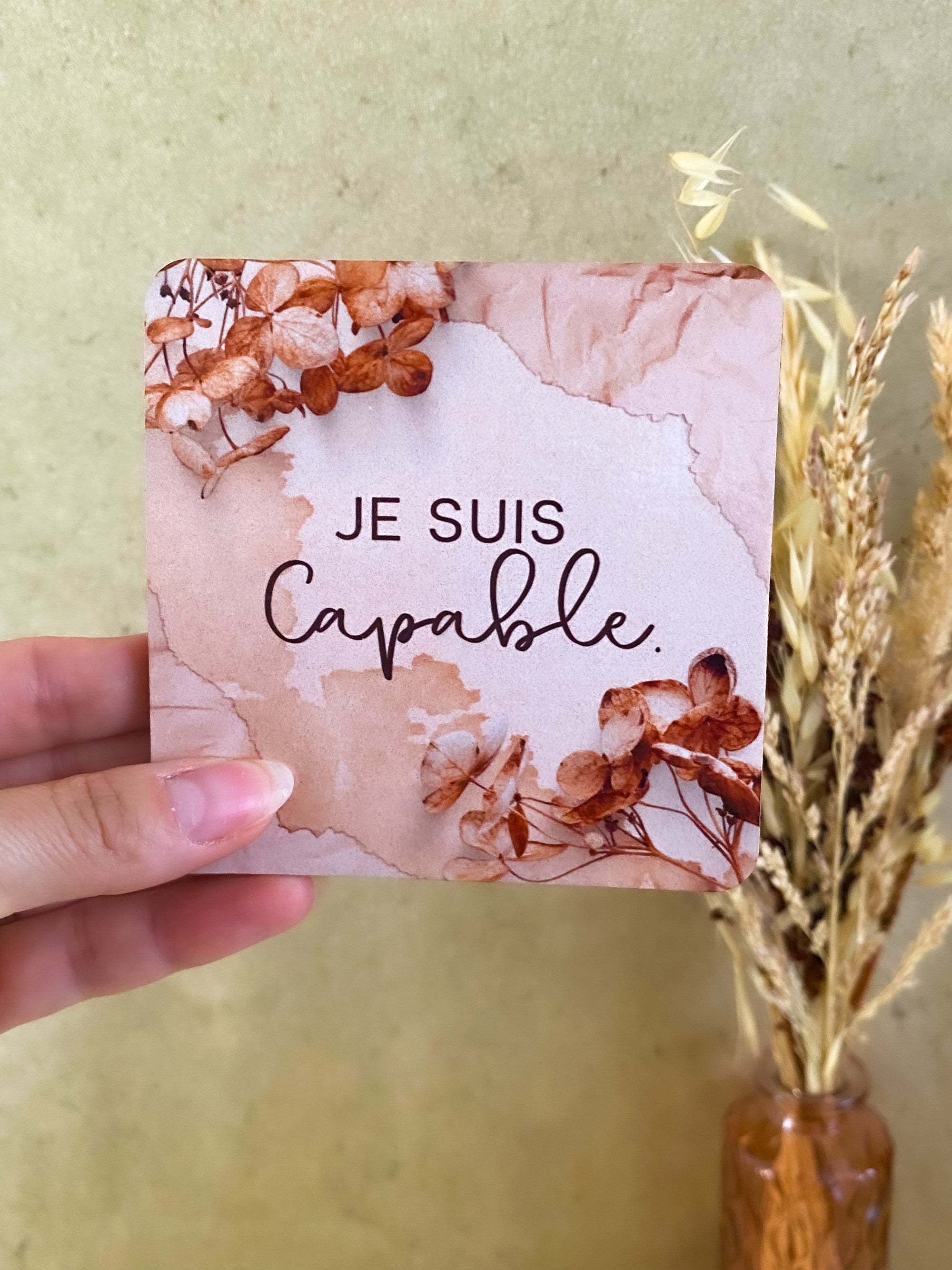 Mon support d'âme  – Un objet 2 en 1, pour t’apaiser et te valoriser (5 messages au choix)