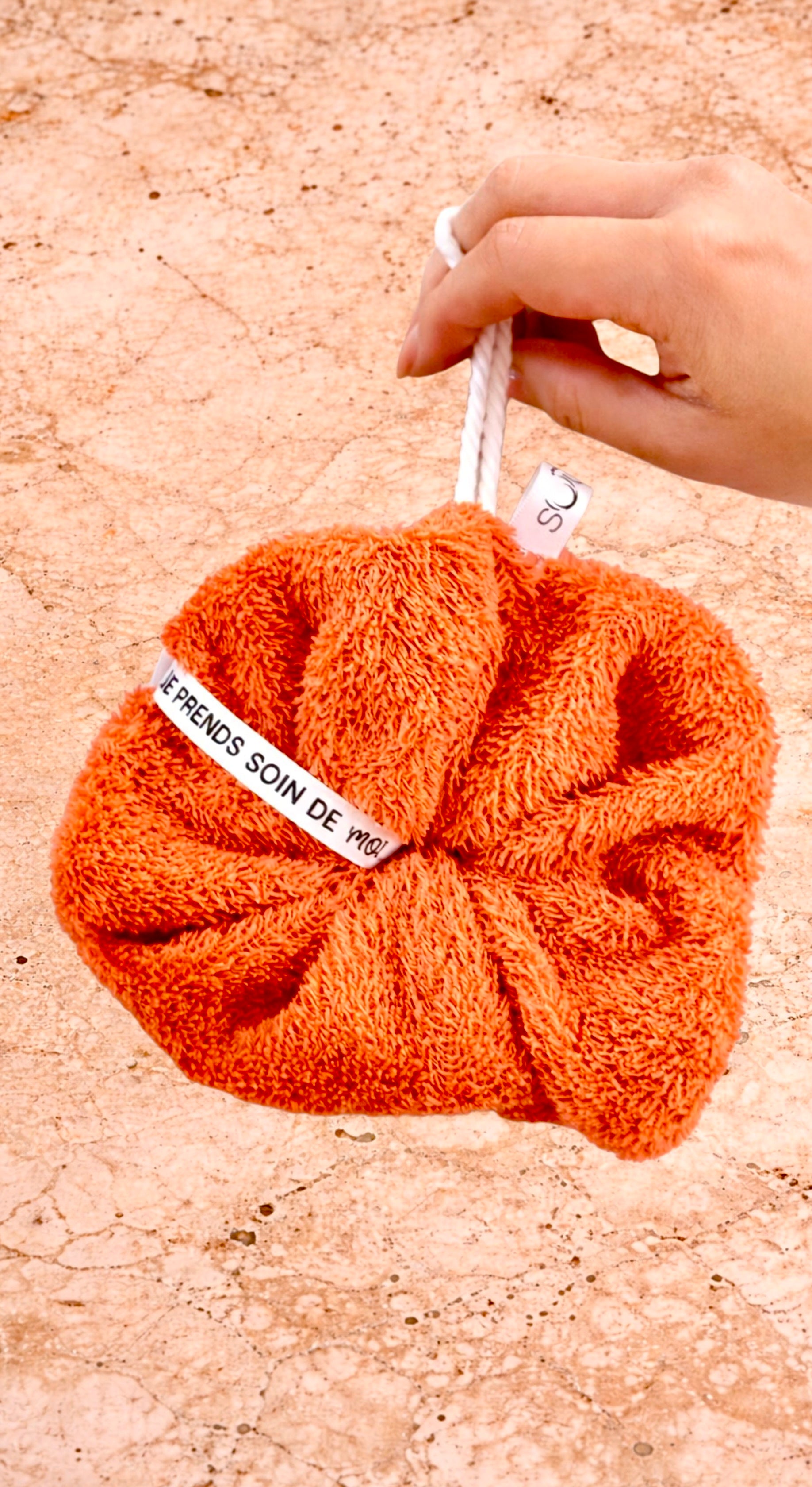 Fleur de douche lavable à message positif - Eponge de coton